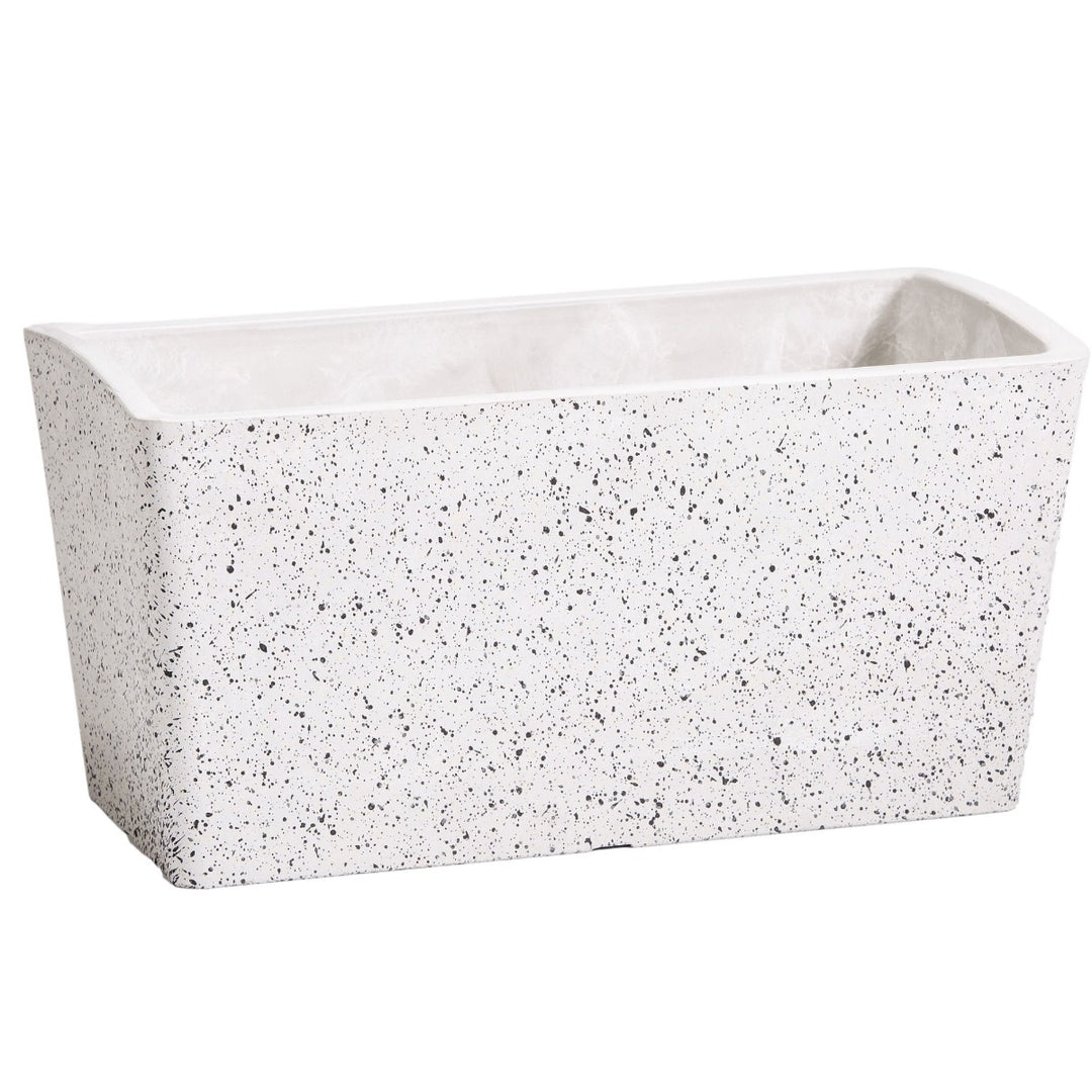 Imitation Stone Concrete White Stone Rectangle Planter 50cm - The  Best Backyard