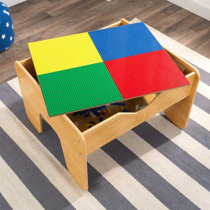 2-in-1 Activity Table With Board - Natural