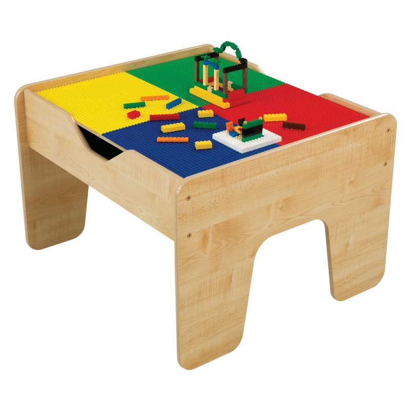 2-in-1 Activity Table With Board - Natural