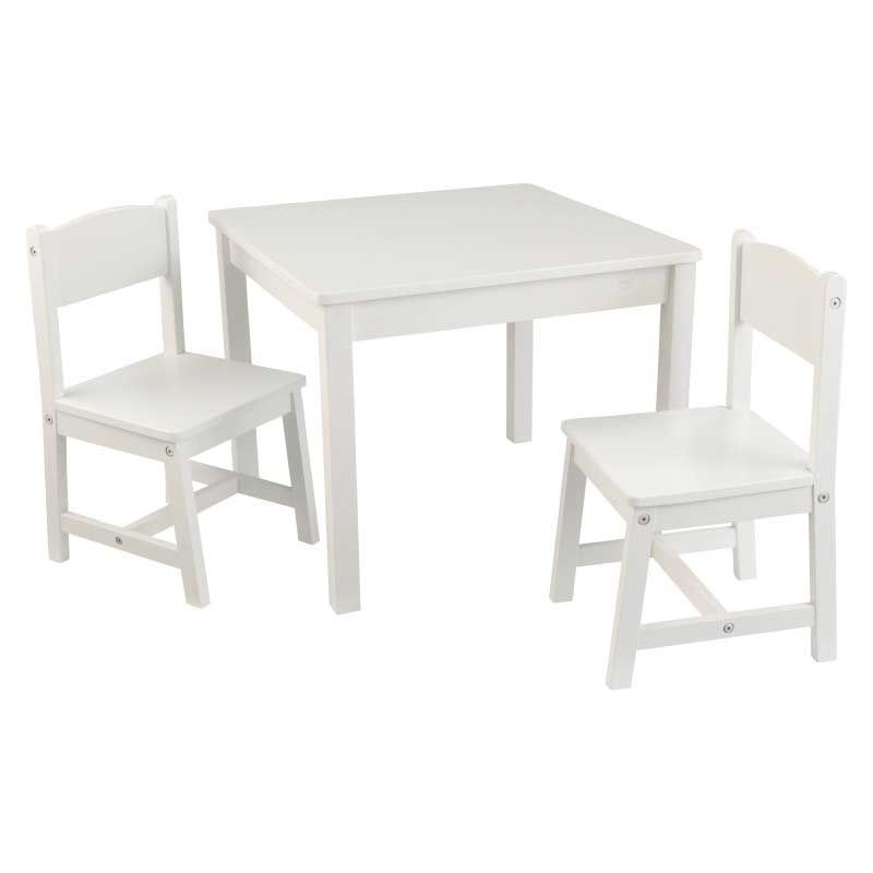 Aspen Kids Table & 2 Chair Set - White