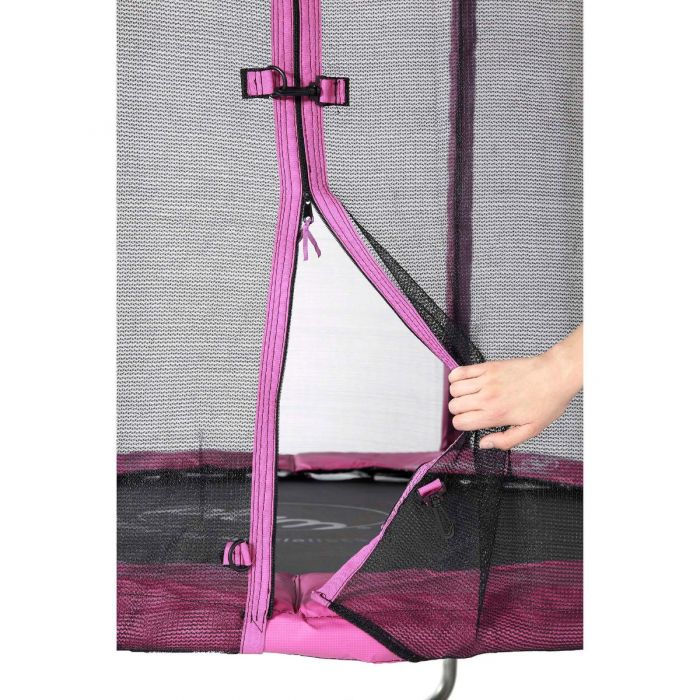 Plum 4.5ft Junior Trampoline With Enclosure Net - Pink