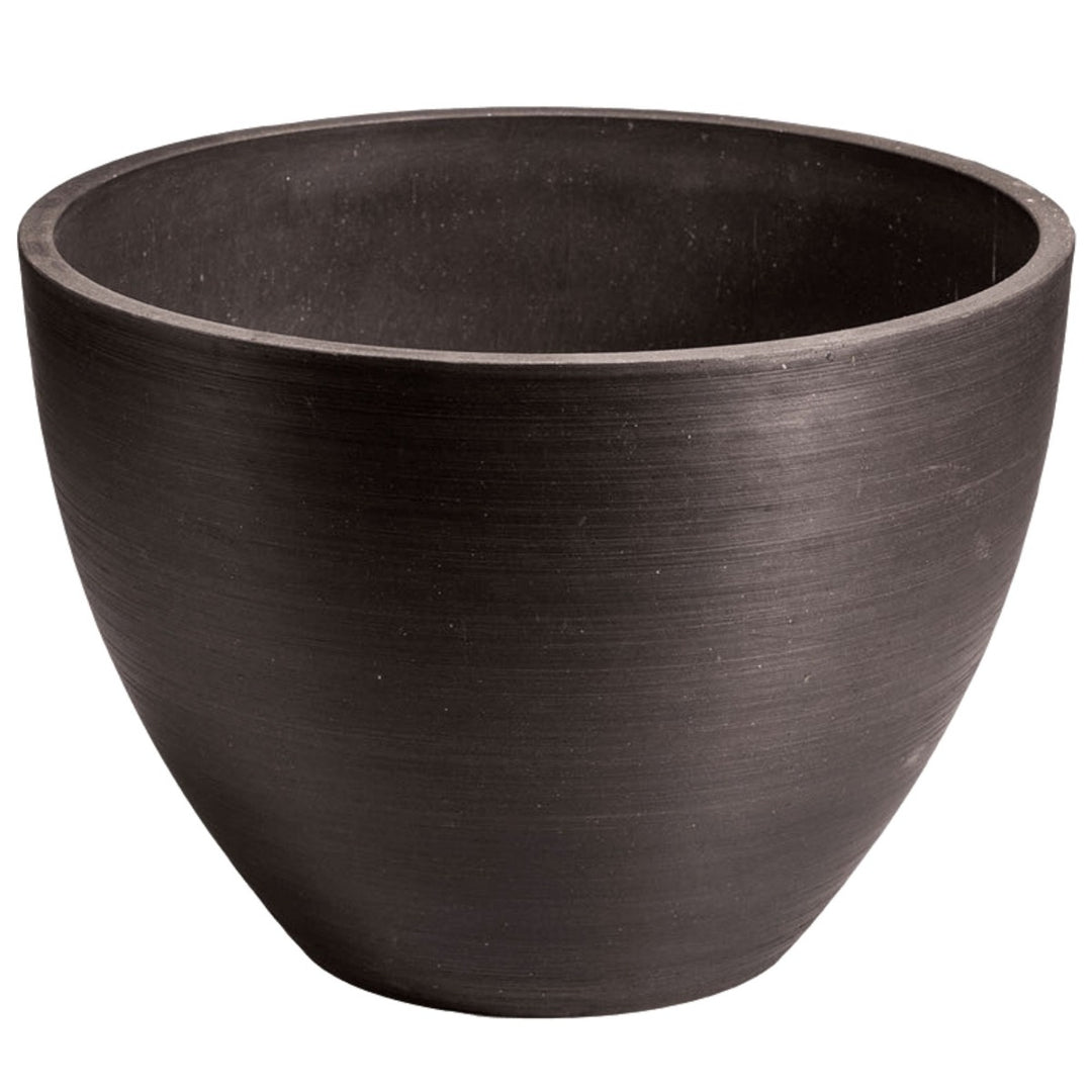 Polished Black Planter Bowl 30cm - The  Best Backyard