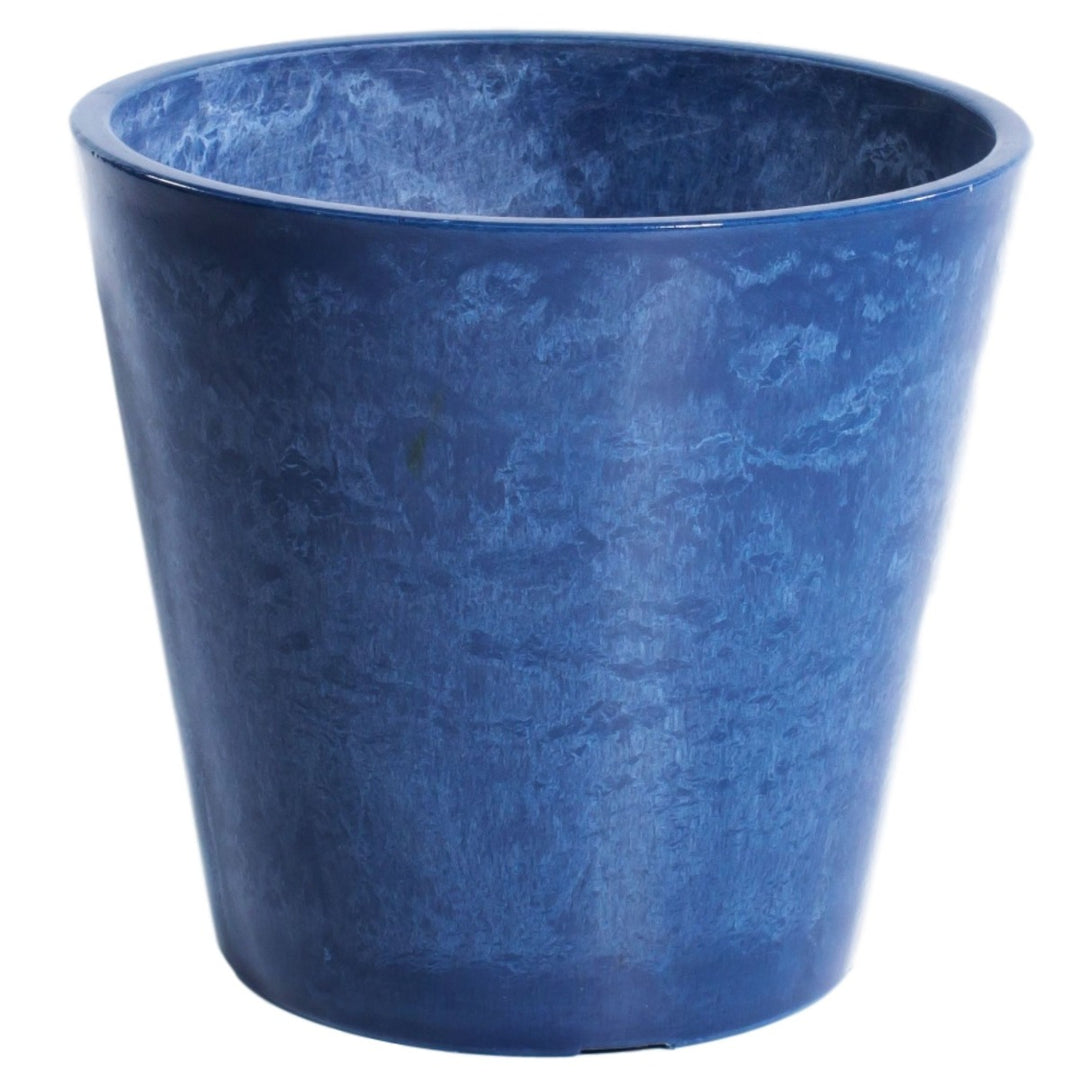 Glossy Blue Garden Pot 25cm - The  Best Backyard