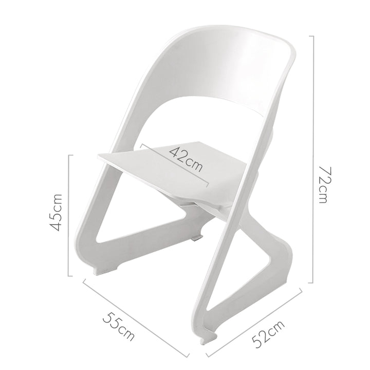 Nordic Stackable Lounge Chairs  Set of 4 White