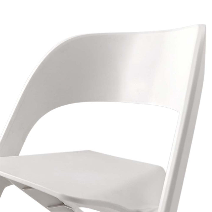 Nordic Stackable Lounge Chairs  Set of 4 White