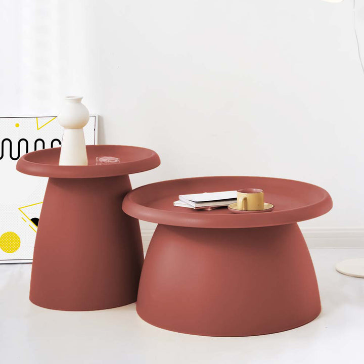 Nordic Mushroom Coffee Table 70CM Red
