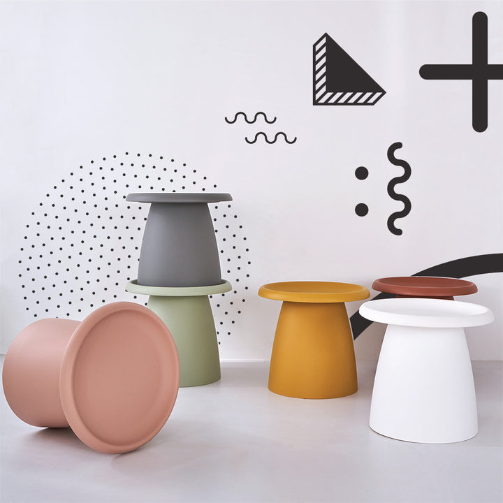 Nordic Mushroom Side Table 50CM Pink