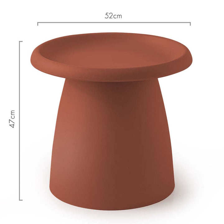 Nordic Mushroom Side Table 50CM Red