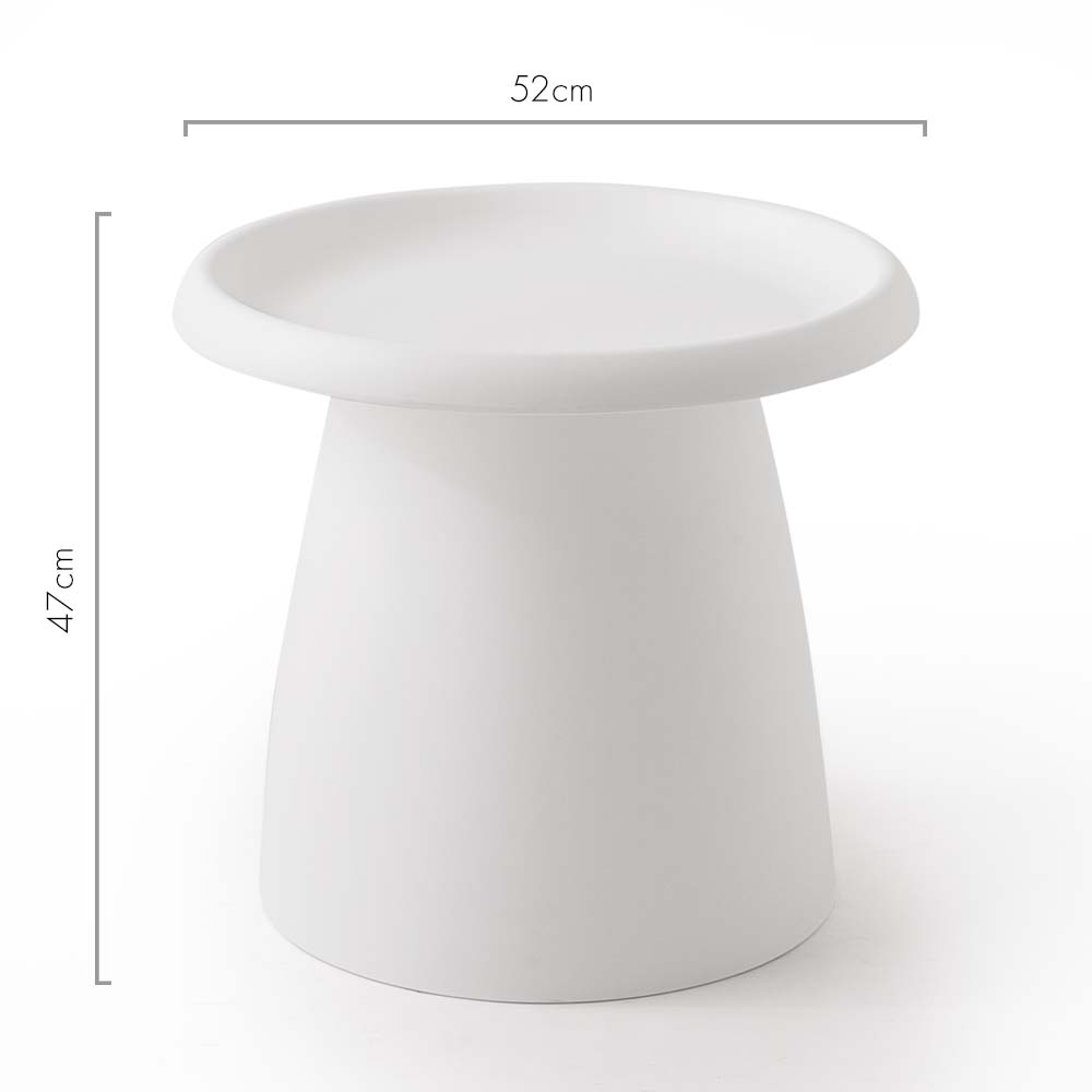 Nordic Mushroom Side Table 50CM White