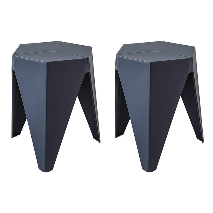 Nordic Puzzle Stacking Stools Set of 2 Blue