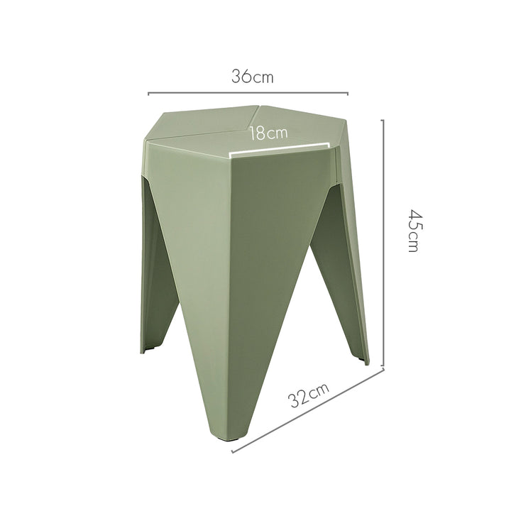 Nordic Puzzle Stacking Stools Set of 2 Green