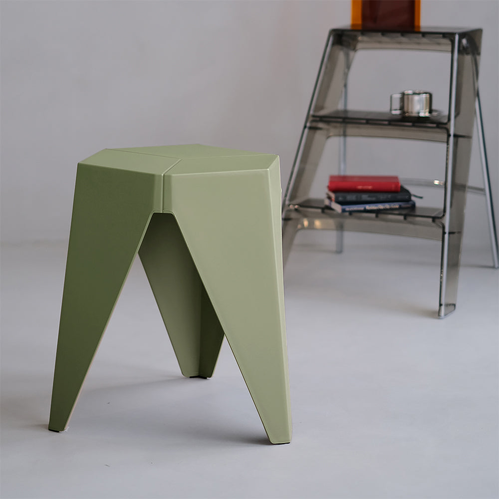 Nordic Puzzle Stacking Stools Set of 2 Green