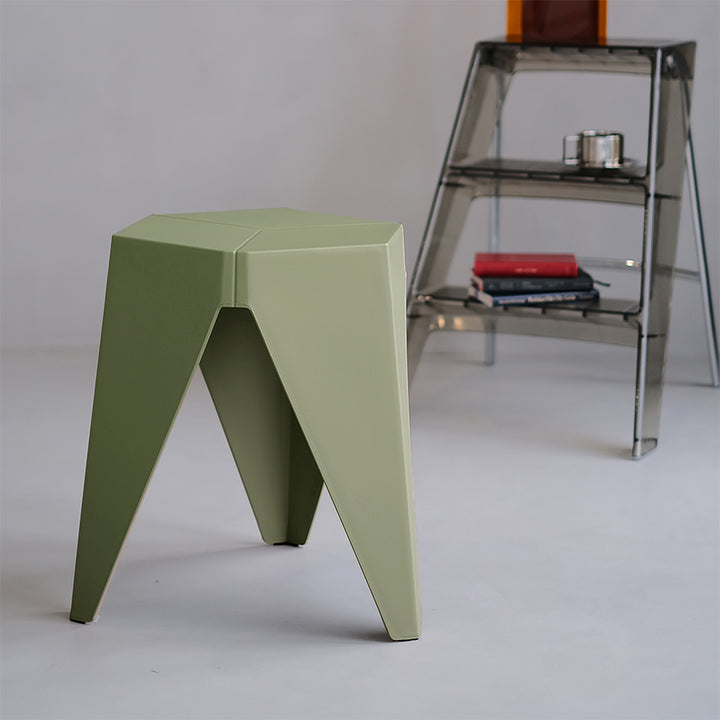 Nordic Puzzle Stacking Stools Set of 2 Green
