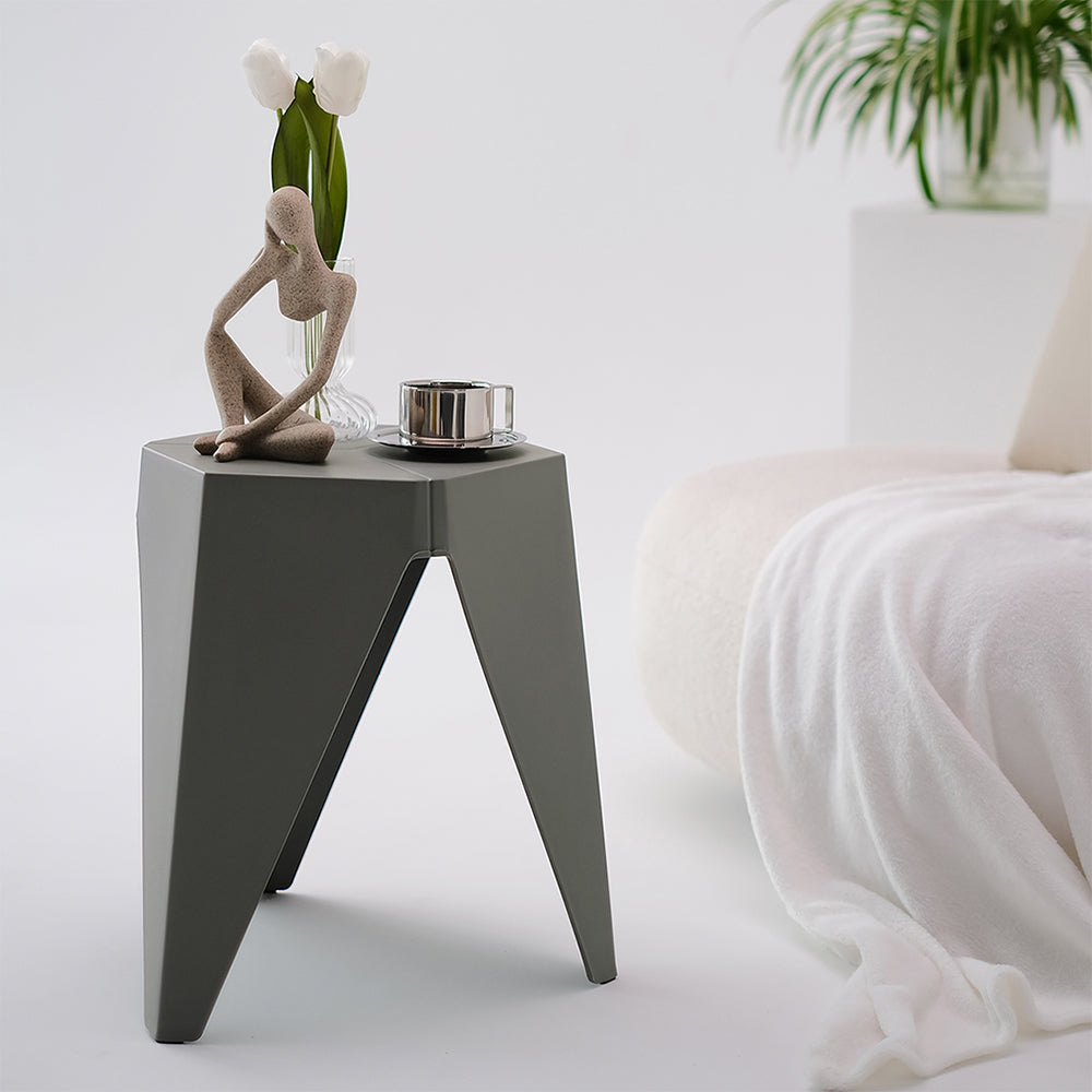 Nordic Puzzle Stacking Stools Set of 2 Grey