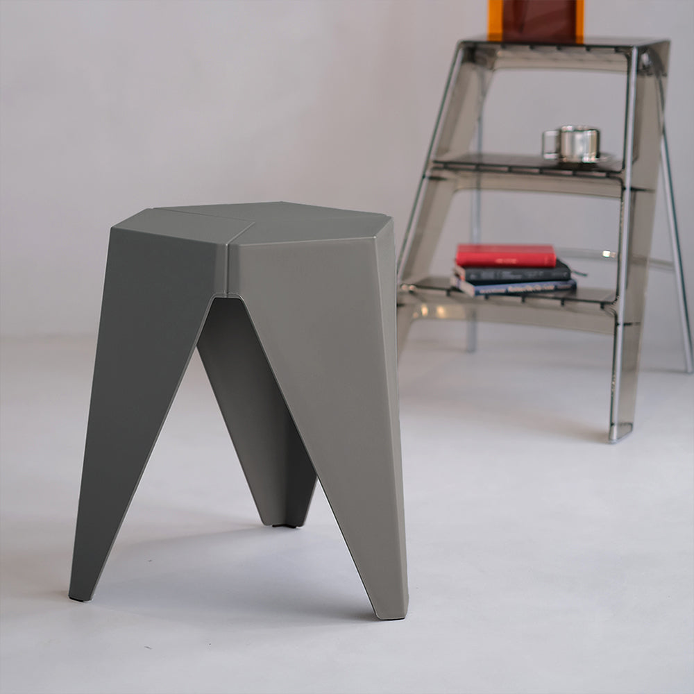 Nordic Puzzle Stacking Stools Set of 2 Grey