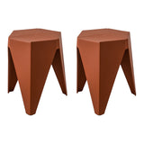 Nordic Puzzle Stacking Stools Set of 2 Red