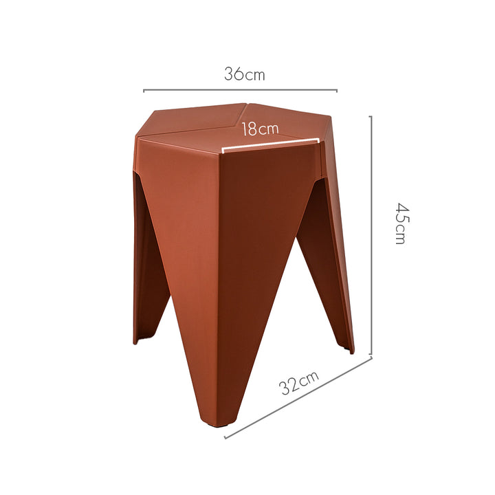 Nordic Puzzle Stacking Stools Set of 2 Red