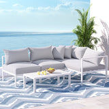 Vera 4-Seater Outdoor Sofa Set - Grey Cushion