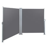 Instahut 2m x 6m Retractable Side Awning / Shade Screen Panel - Grey