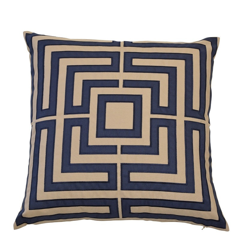 Acapulco Navy and Beige Cushion Cover - The  Best Backyard