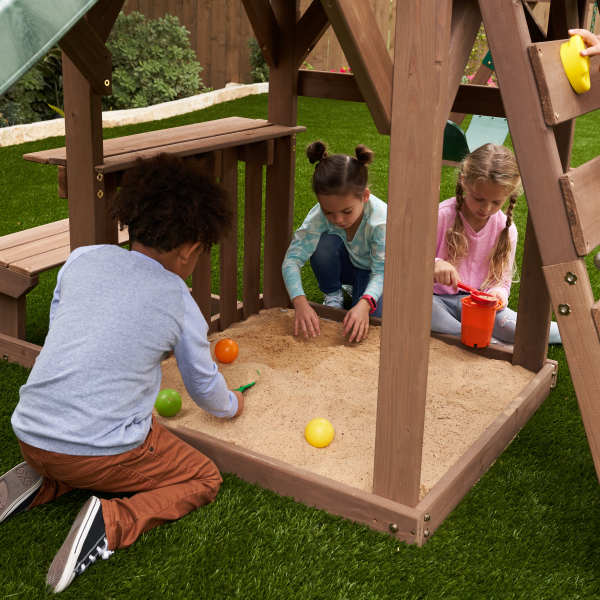 undercover sand pit for kids
