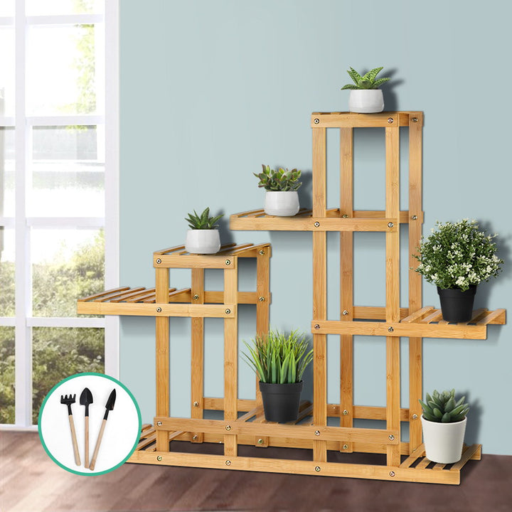 Artiss Bamboo Wooden Plant Stand Garden Shelf - The  Best Backyard