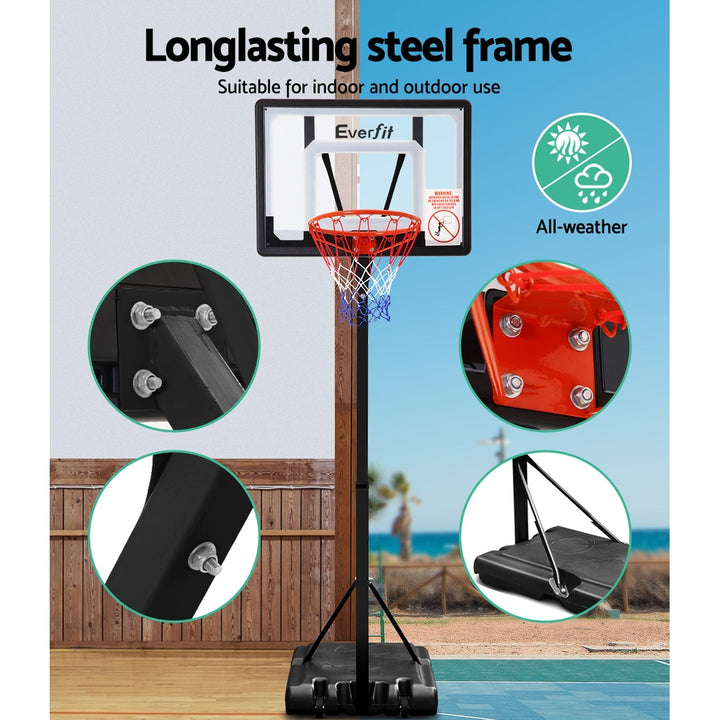 2.6M Adjustable Portable Basketball Stand