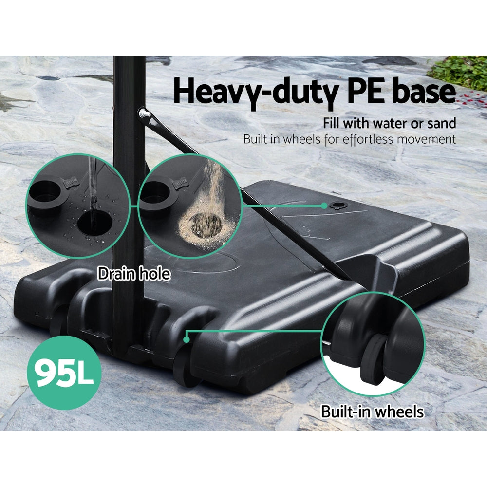 2.6M Adjustable Portable Basketball Stand