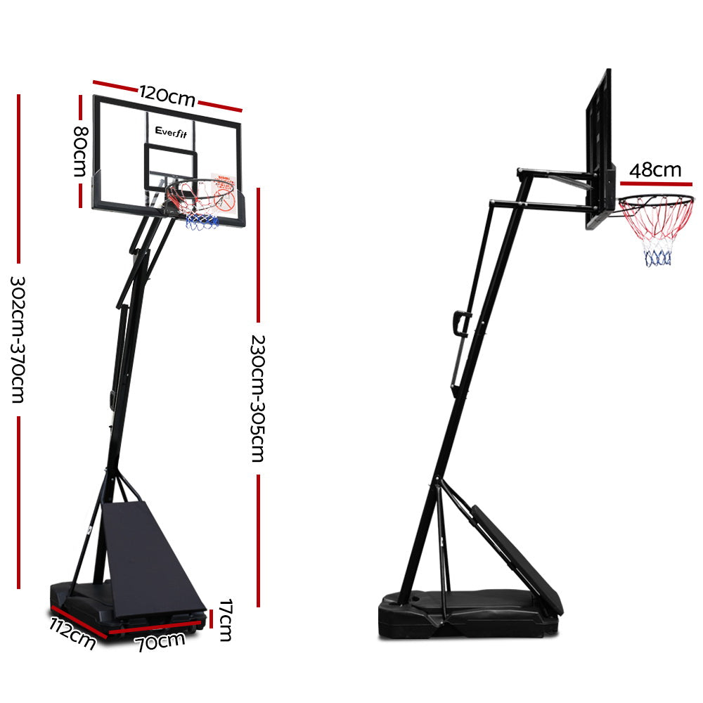 3.05M Pro Portable Adjustable Basketball Hoop Stand System