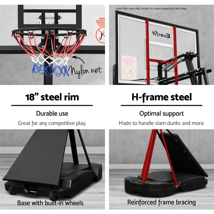 3.05M Pro Portable Adjustable Basketball Hoop Stand System