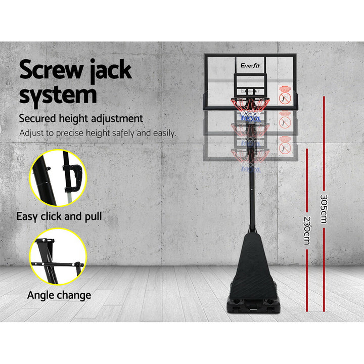 3.05M Pro Portable Adjustable Basketball Hoop Stand System
