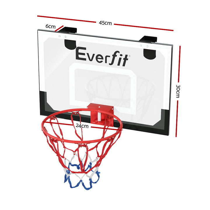 Everfit Mini Basketball Hoop - Door Wall Mounted (Indoor) - Black
