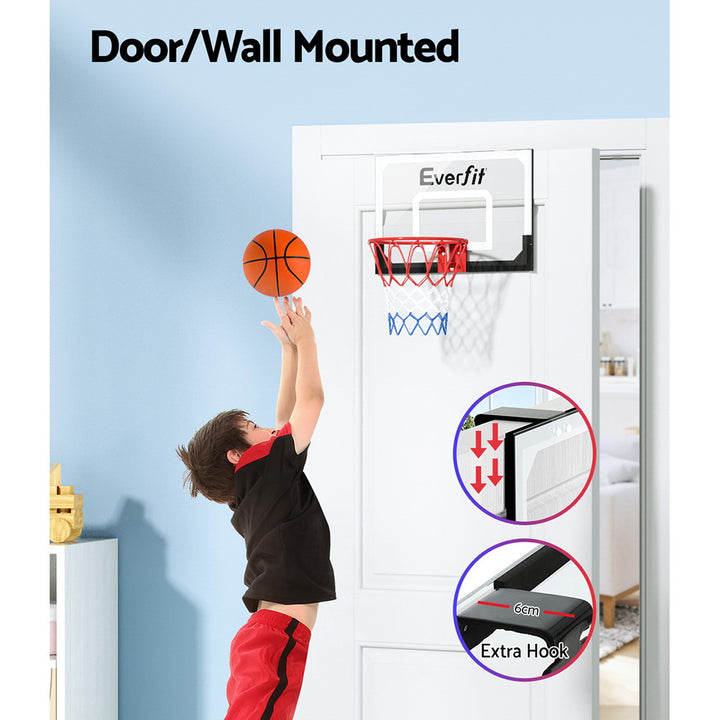 Everfit Mini Basketball Hoop - Door Wall Mounted (Indoor) - Black