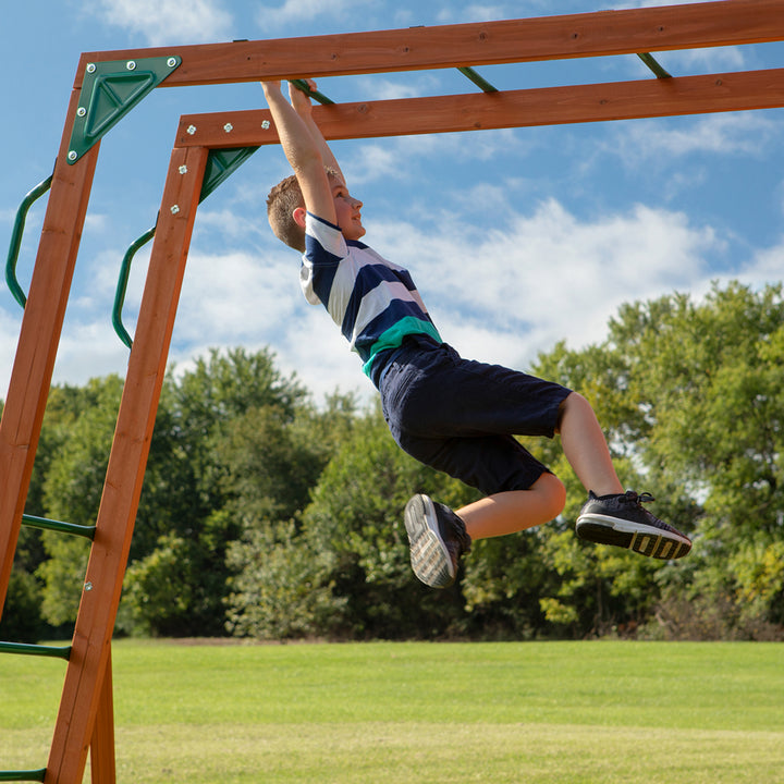 Backyard Discovery Skyfort II Play Centre with Fort, Swings, Monkey Bars