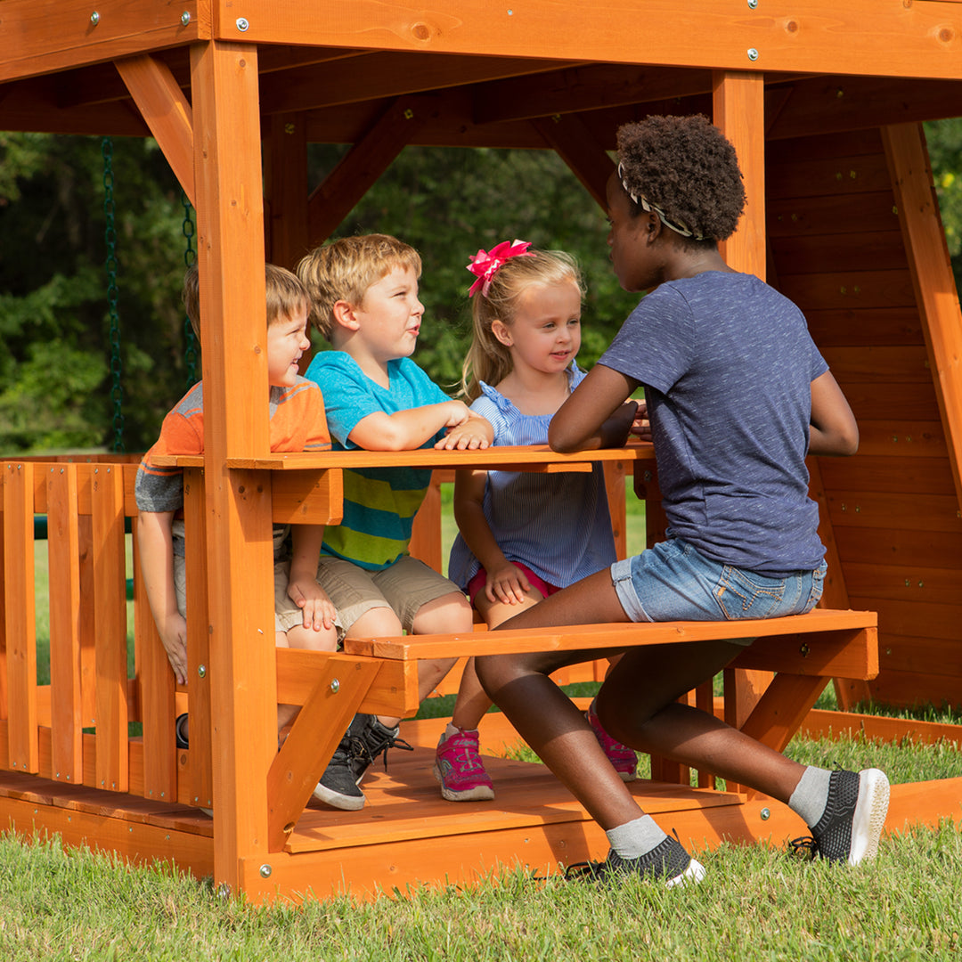 Backyard Discovery Skyfort II Play Centre with Fort, Swings, Monkey Bars