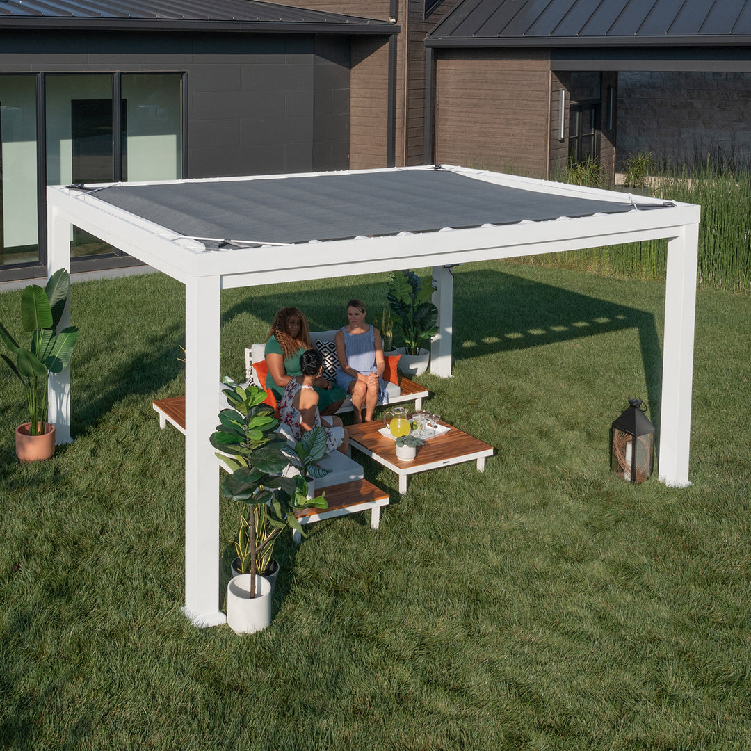 Backyard Discovery Windham Steel Pergola 3m x 4.3m x 2.3m (14ft x 10ft)