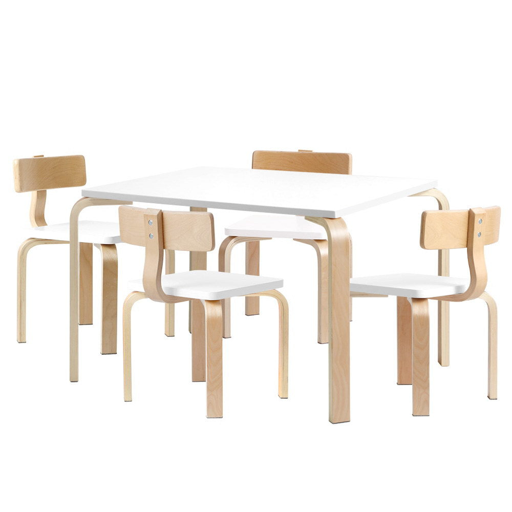 Keezi Nordic Kids Table Chair Set Desk 5PC Activity Dining