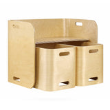 3pc Nordic Kids Table & Chair Set - Beige