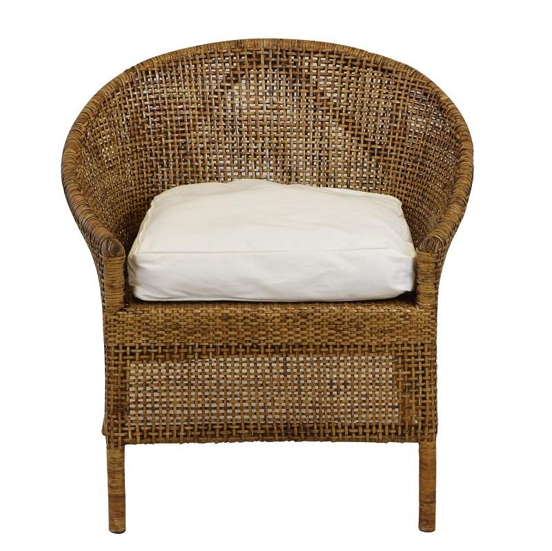 natural rattan plantation armchair for Hamptons and Coastal styling 