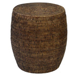 Plantation Rattan Drum Side Table