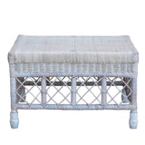 Verandah Lattice Rattan Ottoman