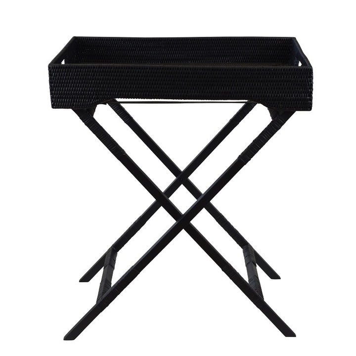 Caribbean Butlers Tray Rattan Black - The  Best Backyard