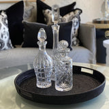 Caribbean Black Rattan Round Trays