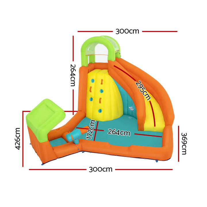 H2OGO! Castle w Canopy Water Park 4.26 X 3.69M