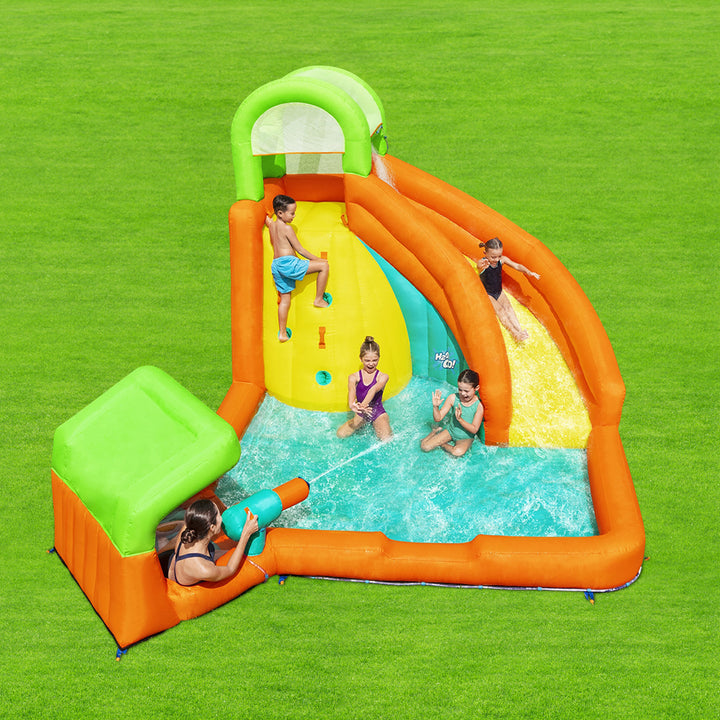 H2OGO! Castle w Canopy Water Park 4.26 X 3.69M