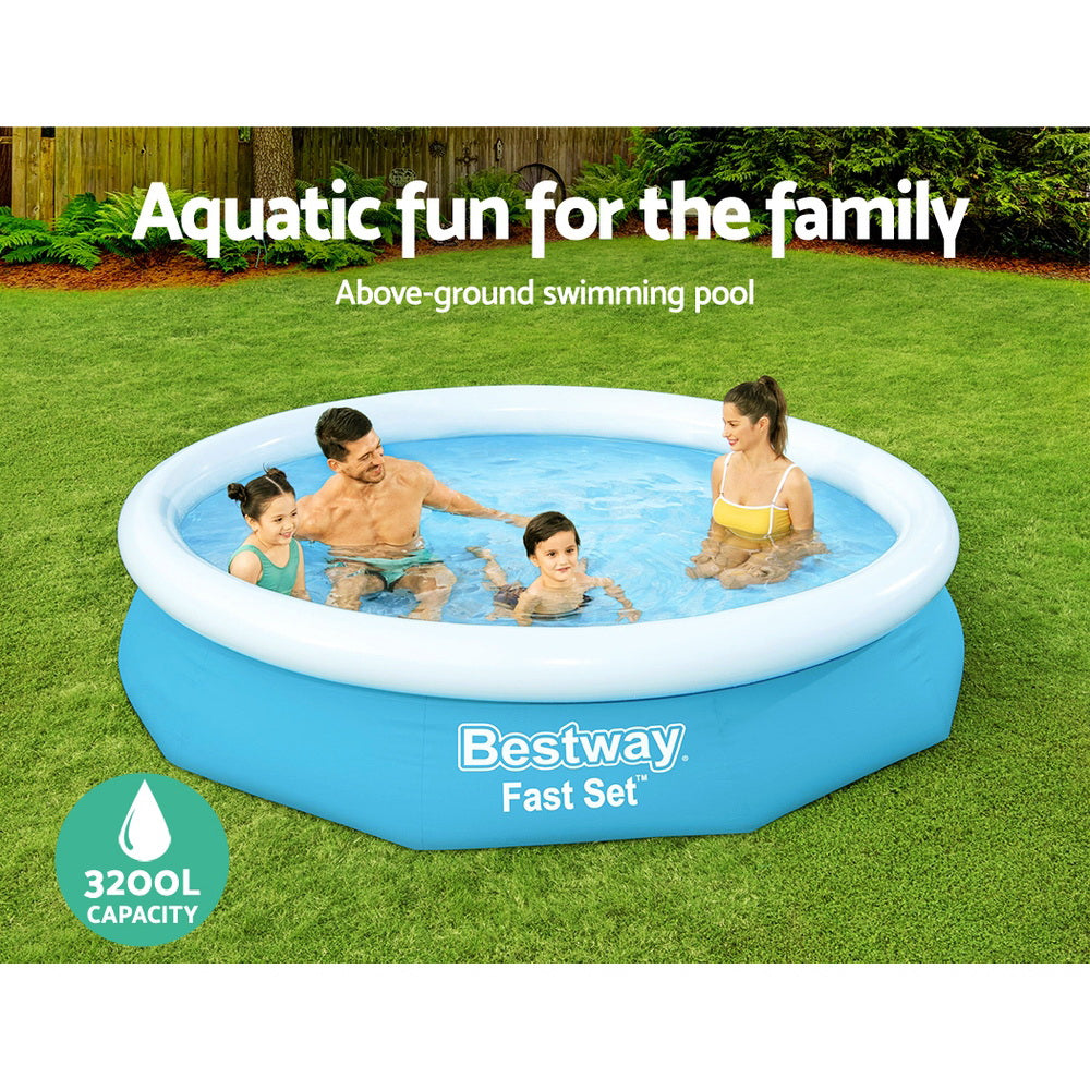 Bestway Fast Set Above Ground Family Pool (3m x 0.66m / 3200L) - Inc ...