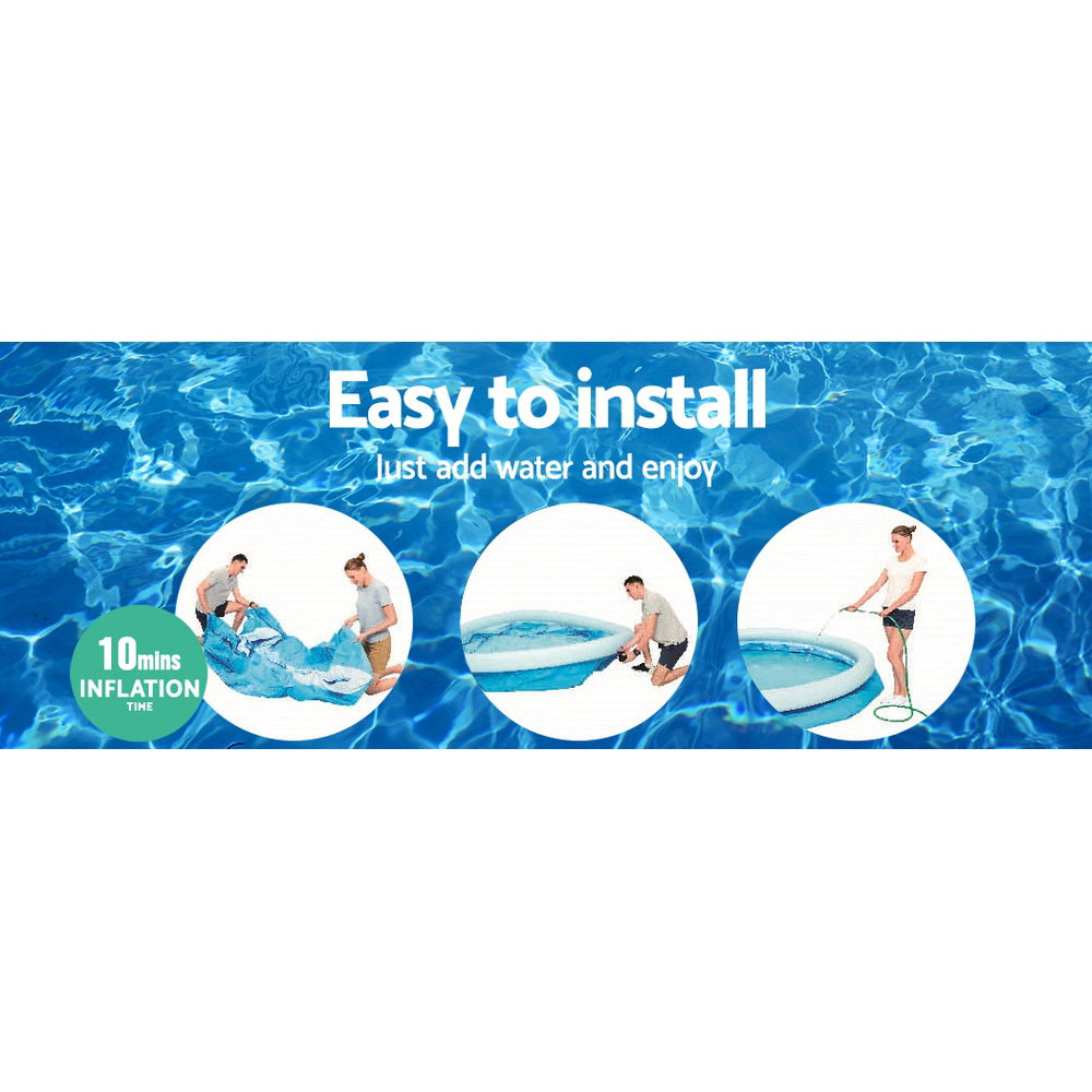Bestway Fast Set Above Ground Family Pool (3m x 0.66m / 3200L) - Inc ...
