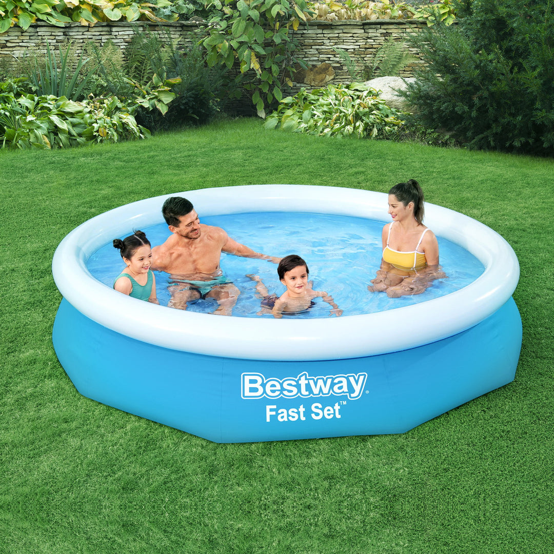 Bestway Above Ground Kids Pool Fast Set Frame with Filter Pump