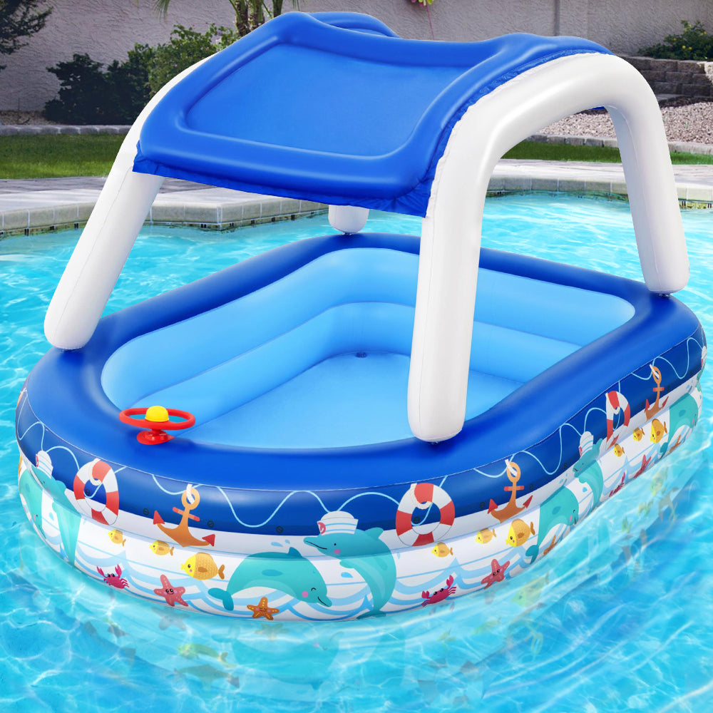 Bestway Sea Captain Kids Pool with Sunshade – The Best Backyard