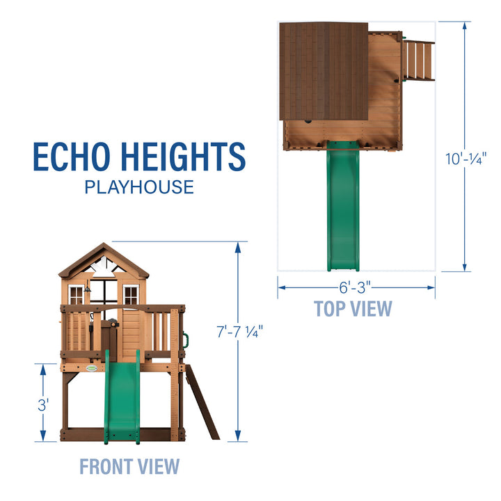 Backyard Discovery Echo Heights Cubby House with Slide